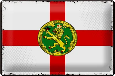 Produktbild von Blechschild Flagge Alderneys 30x20cm Retro Flag Alderney