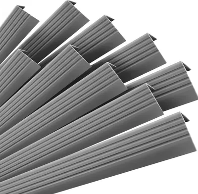 Produktbild von Set: Rutschfeste Treppenprofile mit Kleber, dunkelgrau, 50x42 mm, 100 cm, 50x42 mm, 100 cm - Quest