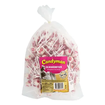 Immagine prodotto di Candyman - Lecca-lecca al salmiak - Confezione da 100