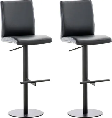Produktbild von CLP 2er Set Barhocker Cadiz Kunstlederbezug drehbar und höhenverstellbar bis 240 kg braun Gestell Farbe edelstahl