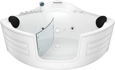 Produktbild von Whirlpool Pool Badewanne Eckwanne Wanne W70H-TH 150x150cm mit Tür Walk-in-Pool