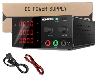 Obrázok produktu pre DC napájací zdroj, nastaviteľné výstupné napätie, vysoko presný displej, čierny, 0–30 V, 0–30 A, 0–900 W