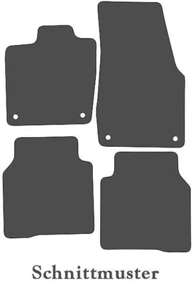 Productafbeelding van Zwarte velours automatten, 4-delige set voor VW ID7, Tourer en GTX vanaf 2023