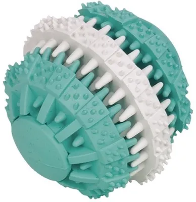 Immagine prodotto di Palla in gomma piena "DENTAL FUN" da 6 cm bicolore