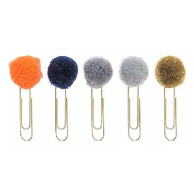 Produktbild von Büroklammern mit Pompons, Blau