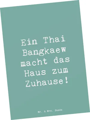 Produktbild von Mr. & Mrs. Panda Postkarte Spruch Thai Bangkaew Zuhause - Meeresbrise - Geschenk, sozial, Hunderasse, spruchkarte, Hunderassen Vielfalt, Geborgenheit, Hund, Postkarten