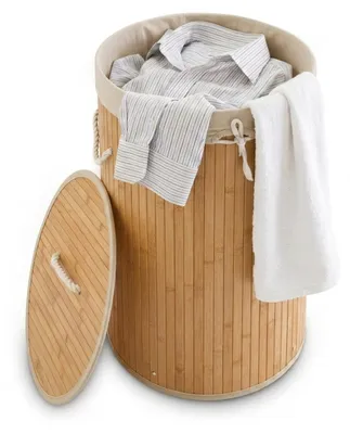 Image de Panier à linge en bambou RD19051, crème