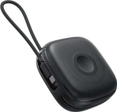 Produktbild von Swissten, Externer Akku MagSafe 15W 10000mAh mit USB-C- und Lightning-Kabeln, Schwarz