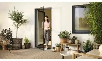 Produktbild von tesa® Fliegengitter Alu für Türen anthrazit 1x2,2 m