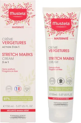 Produktbild von Mustela Stretch Marks Cream, Creme, Unisex, Feuchtigkeitsspendend, Beruhigend, Jeder Hauttyp, 150 ml, Tube
