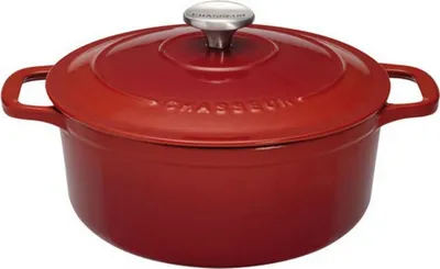 Produktbild von CHASSEUR PUC472858, Auflaufform, Rund, Eisenguss, 8 Person(en), Keramik, Halogen, Gas, Induktion, Terrakotta