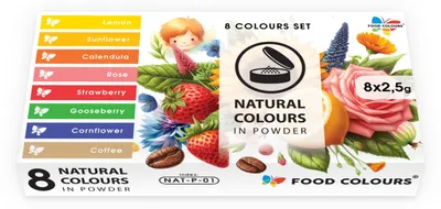 Immagine prodotto di Set di vernici in polvere naturali - 8 pezzi