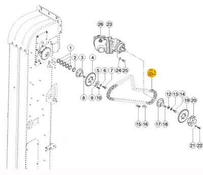 Produktbild von 18038640 – Rollenkette Für Den Getreidefüllantrieb Claas – 88 Glieder – Off