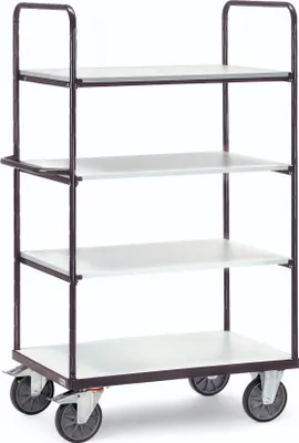 Produktbild von fetra 9302, Stahl, Transportwagen, Grau, 600 kg, 4 Rad/Räder, 20 cm
