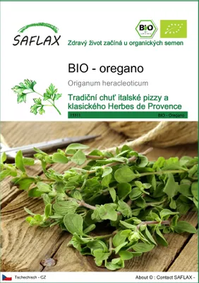 Obrázek produktu pro SAFLAX - BIO - oregano - Origanum heracleoticum - 1500 Semena