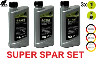 Produktbild von Setangebot Rasenmäher-Traktor-Öl Motorenöl Rasenmäheröl  10W-30 - 3 x 1 Liter