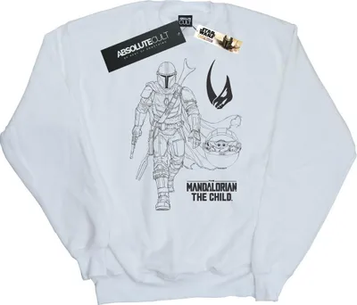 Produktbild von Star Wars - "The Mandalorian Clan Of Two" Sweatshirt für Damen BI38974 (XL) (Weiß)