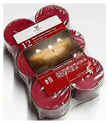 Produktbild von 12er Maxi 8 Stunden Rubin 21 x 56 mm, in klarer Hülle, Klarsichtcup, in