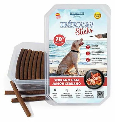 Image de Bâtonnets Ibéricas pour chien-Jambon Serrano 800g 75pcs