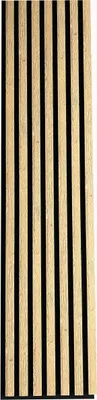Produktbild von MEBANO. 4er-Set Akustikpaneele Holz 30x132 cm Eiche Natur Grandson 3D Wandpaneele aus Holzfunier und Filz Wandverkleidung Innen Paneele Wand