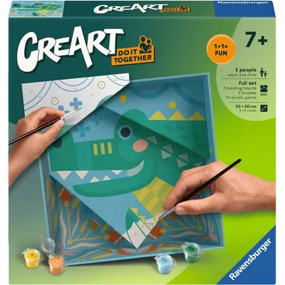Produktbild von Ravensburger CreArt Do it together - Krokodil, Malen