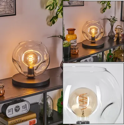 Produktbild von Villamare Tischlampe aus Metall/Glas in Schwarz/Klar
