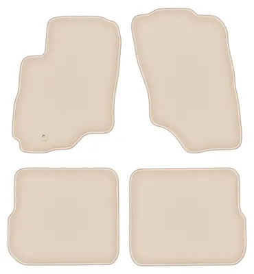 Produktbild von DURBAN Beige Velours-Fußmatten-Set für Mitsubishi Outlander I SUV (2001-2006)