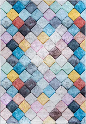 Produktbild von Grau, Creme Teppich Mazovia - Modern, Geometrisch Teppich für Wohnzimmer, Schlafzimmer, Büro - Maschinenwaschbar - 120 x 170 cm