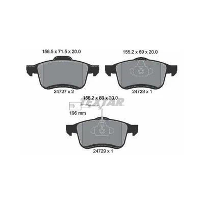 Produktbild von Textar Bremsbeläge vorne für Fiat Doblo Lancia Delta III Opel Combo 1,3-2,0 + D