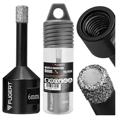 Zdjęcie produktu dla Otwornica Diamentowa Do Gresu Wiertło Diamentowe Frez Koronka M14 6Mm