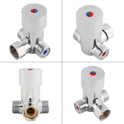 Thermostatischer Messing G1/2 Mischventil für warmes und kaltes Wasser, ideal für den Haushalts- und Gewerbebereich