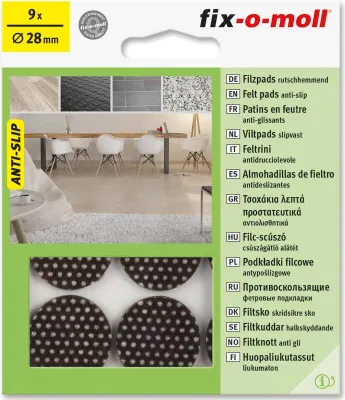 Produktbild von Filzpads rutschhemmend 28 mm fix-o-moll