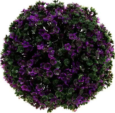 Produktbild von Deko-Kugel Lila Pflanzenkugel Ø15cm künstlich Blüten