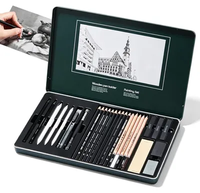 Produktbild von Zeichenstift Set, 28-teilig, verschiedene Härtegrade, für Künstler