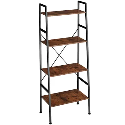 Produktbild von tectake® Leiterregal Liverpool inklusive Kippschutz, 61,5 x 36,5 x 150 cm