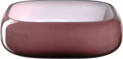 Image de Leonardo Coupe Milano, coupe décorative, vide-poches, verre sodocalcique, rouge foncé, 23 x 23 cm, 041659