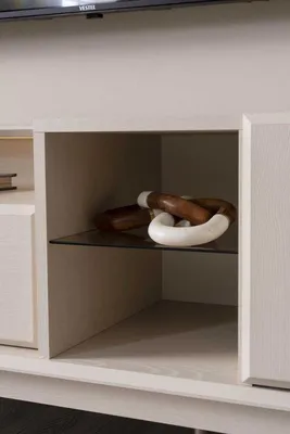 Obrázok produktu pre Televízna skrinka v modernom štýle, béžová farba, útulná obývačka v minimalistickom štýle