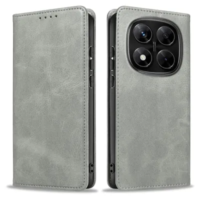 Produktbild von Handyhülle für Xiaomi Redmi Note 14 Pro Kunstleder Flip Cover Hülle Klapphülle Case Kartenfach Farbe: Grau