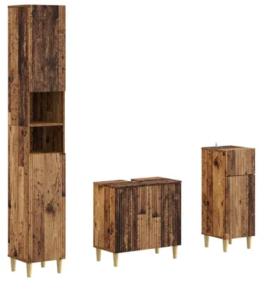 Immagine prodotto di Sistema di mobili da bagno a 3 pezzi, modello ARNHEM, realizzato in legno composito