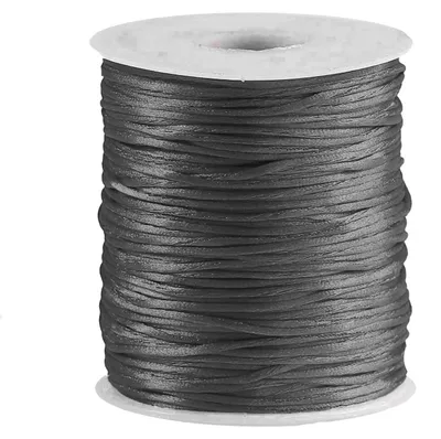 Satinschnur 1mm stahlgrau grau Kumihimo Geschenkschnur