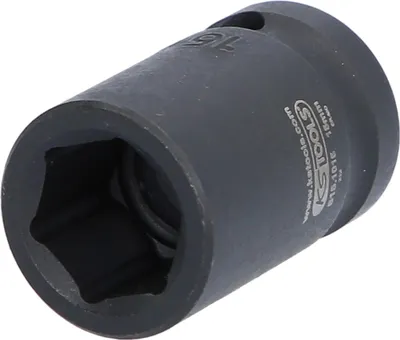 Produktbild von KS TOOLS 515.1015-E 1/2" Sechskant-Kraft-Stecknuss, kurz, 15mm, auf Hänger