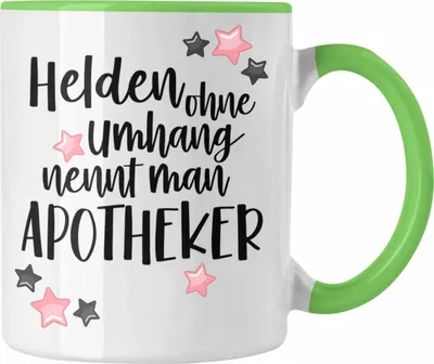 Produktbild von Trendation - Apotheker Tasse Geschenk Kaffeetasse Kaffeetasse Bester Apotheker Pharmazeut Arzneikundiger (Grün)