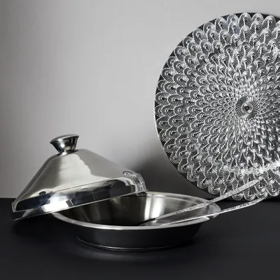 Image de Tajine En Acier Inoxydable 24cm