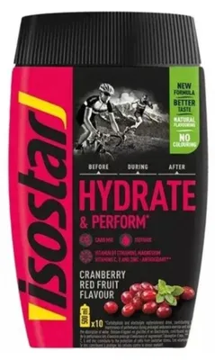 Immagine prodotto di Isostar Hydrate & Perform, bevanda isotonica a base di elettroliti, 400g, gusto mirtillo rosso