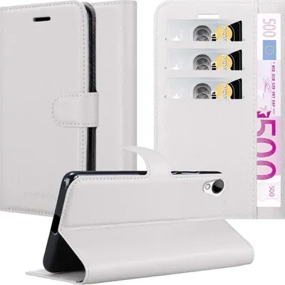 Produktbild von Cadorabo Hülle für HTC Desire 10 LIFESTYLE / Desire 825 Schutz Hülle in Weiß Handyhülle Etui Case Cover Magnetverschluss