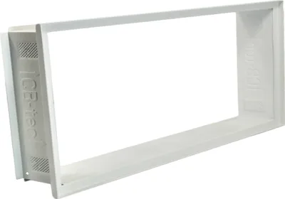 Produktbild von Einbaurahmen für Kalt und Warmluftgitter EBRPB 4523 W Weiss 450 x 230 mm Putzbündig