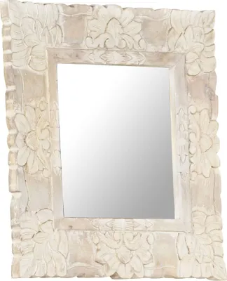 Immagine prodotto di Specchio Bianco 50x50 cm in Legno Massello di Mango