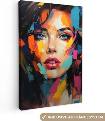 Obrázek produktu pro OneMillionCanvasses® - Plátna - Žena - Portrét - Barevné - Umění, nástěnné umění, nástěnné dekorace Obrazy Obývací pokoj, 80x120cm