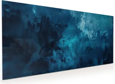 Produktbild von Küchenrückwand Spritzschutz Glas mit Motiv Abstrakte Blautöne 40 x 40 cm