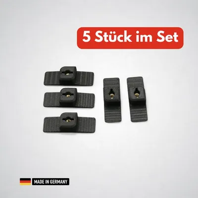 Produktbild von 5x Befestigungsclip für Akustikpaneele mit M3-Gewindeeinsatz Kohlefaserverstärkt